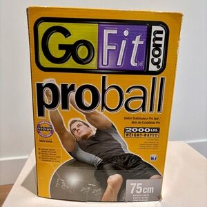 GoFit ProBall Stability Ball – 75cm | 200 lb Rated | New in Box
